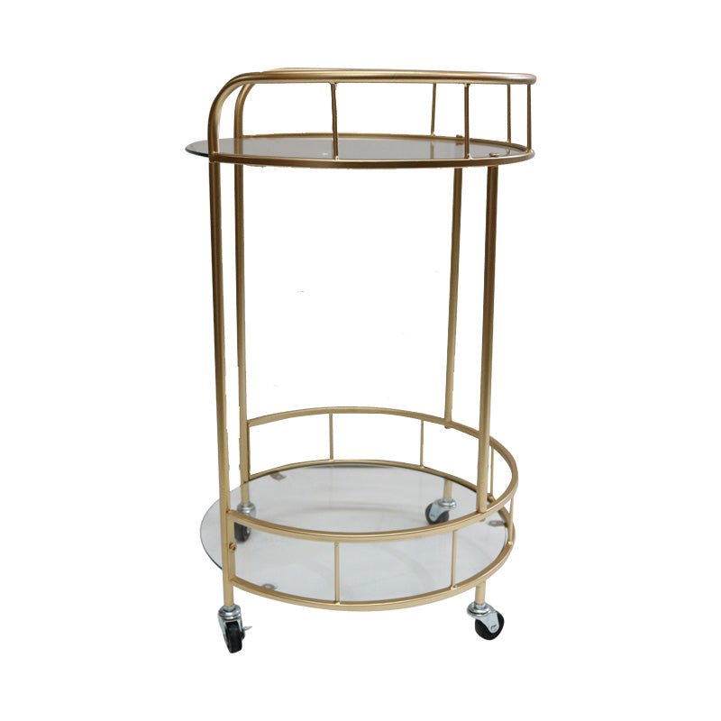 Delta Round Bar Cart - Gold