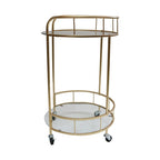 Delta Round Bar Cart - Gold