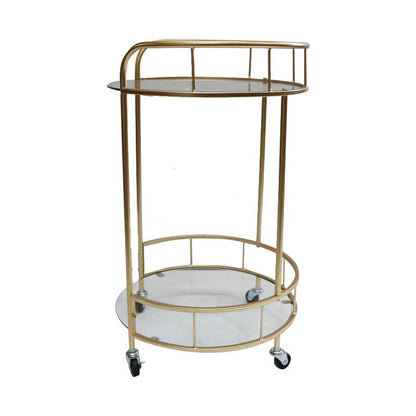 Delta Round Bar Cart - Gold