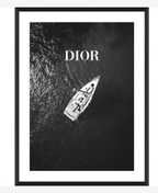 Dior Boat Framed Glass Print Wall Art