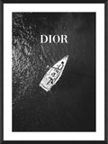 Dior Boat Framed Glass Print Wall Art