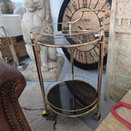 Dominique Round 2 Tier Bar Cart | Drinks Trolley