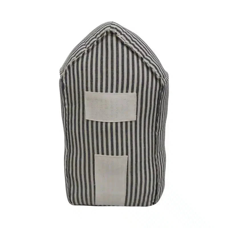 Doorstop House Stripe - Grey/White