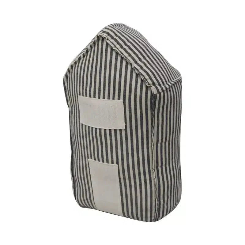 Doorstop House Stripe - Grey/White