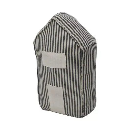 Doorstop House Stripe - Grey/White