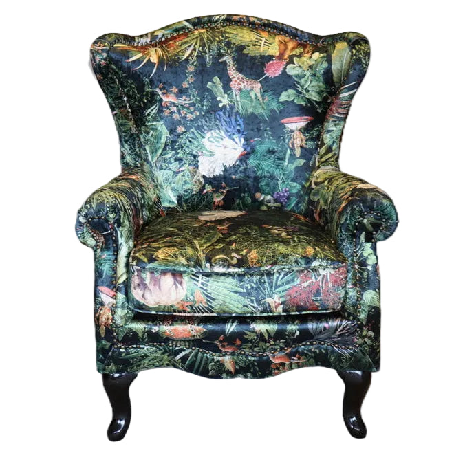 Dorset Wingback Armchair - Forest Green