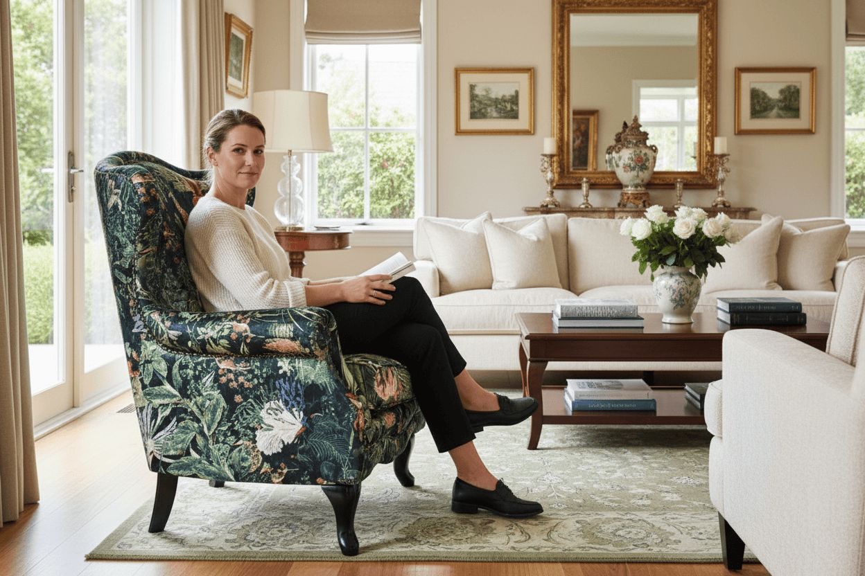 Dorset Wingback Armchair - Forest Green