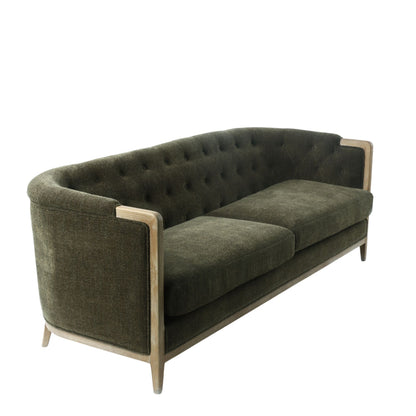 Ellsworth Tufted 3 Seater Sofa - Olive at online8 furniture store Auckland