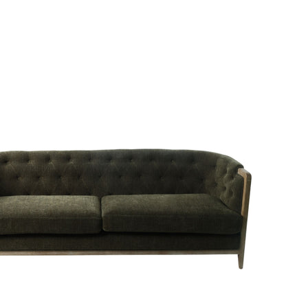 Ellsworth Tufted 3 Seater Sofa - Olive at online8 furniture store Auckland