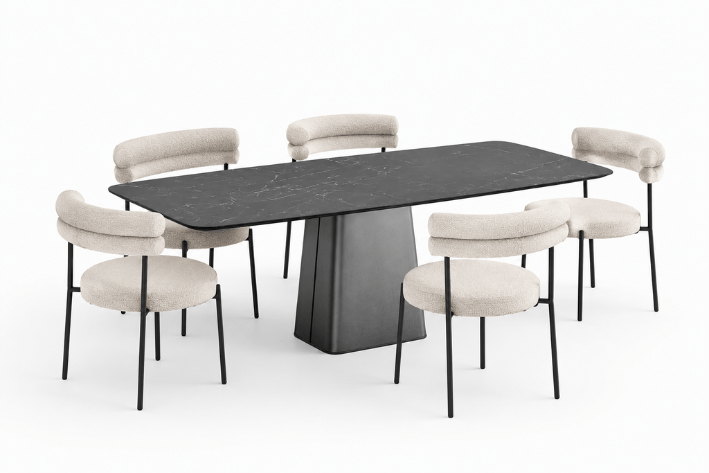 Emilia Stone Dining Table - 1800