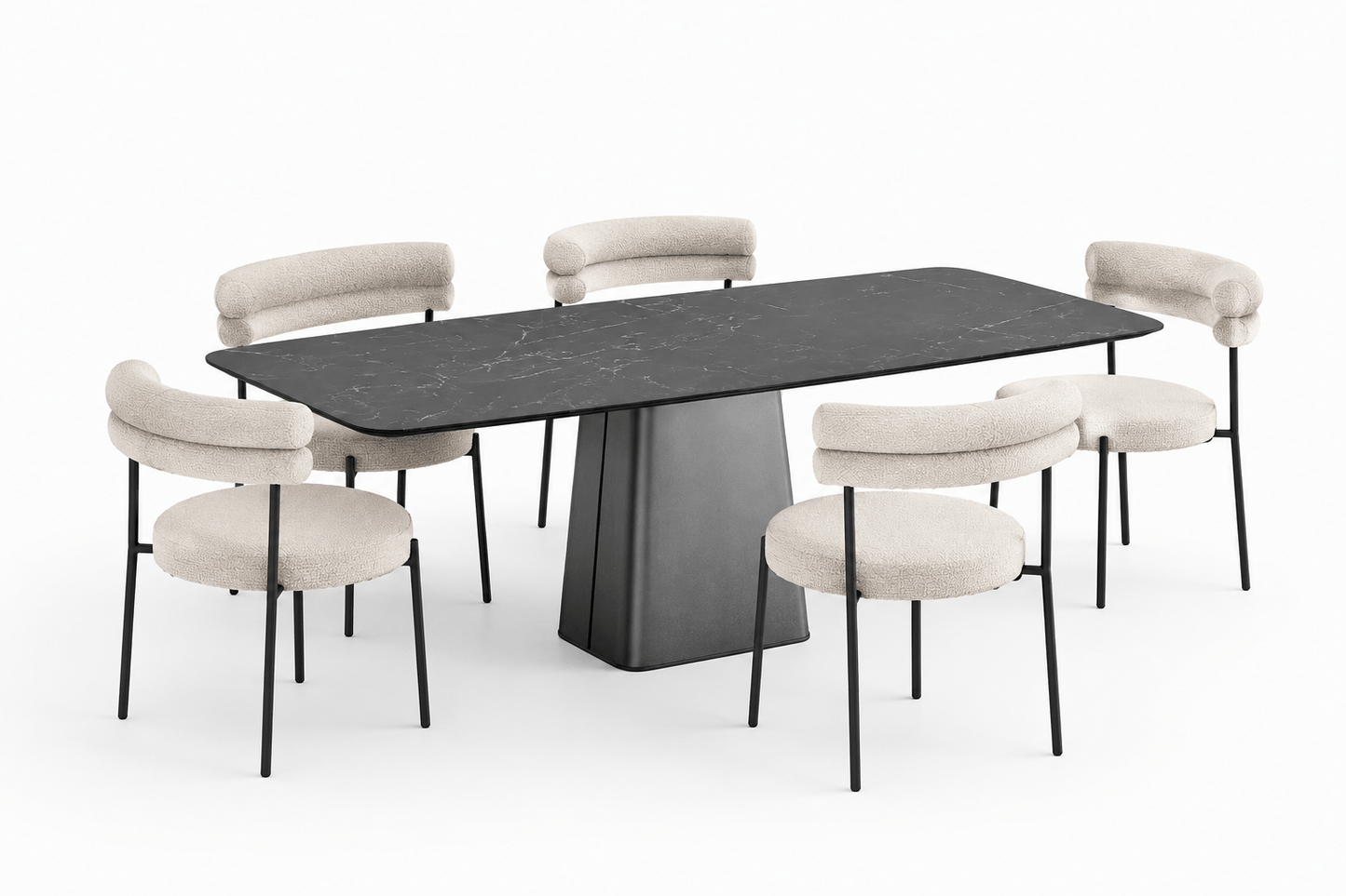 Emilia Stone Dining Table - 1800