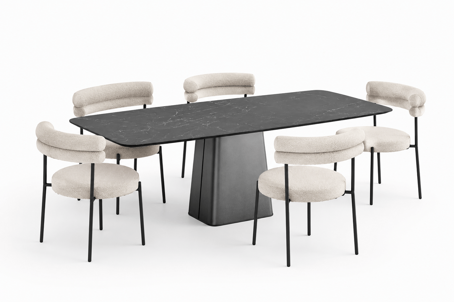 Emilia Stone Dining Table - 1800