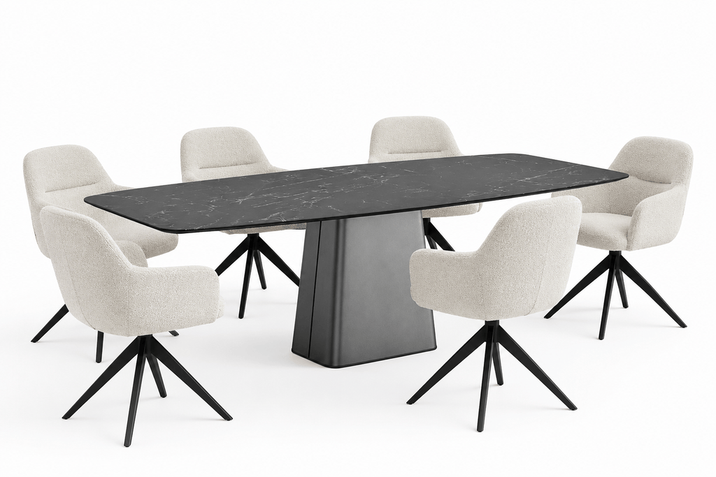 Emilia Stone Dining Table - 1800