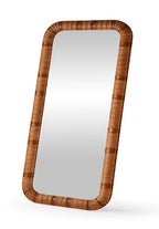 Expedition Leather Floor Mirror - Cuba Brown