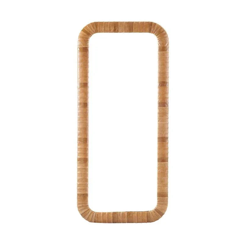 Expedition Leather Floor Mirror - Cuba Brown