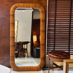 Expedition Leather Floor Mirror - Cuba Brown