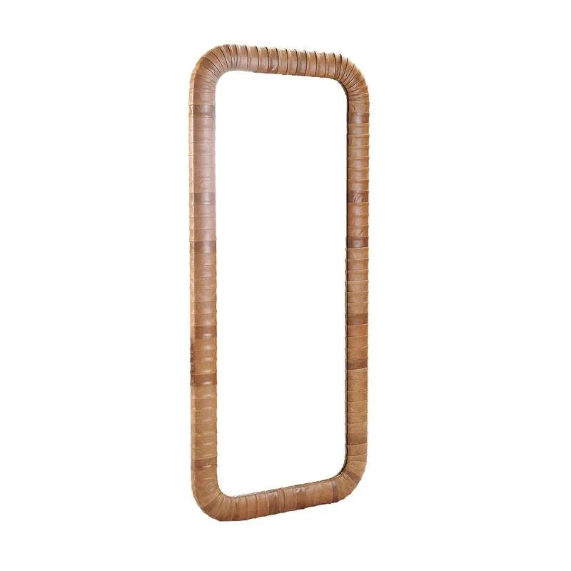 Expedition Leather Floor Mirror - Cuba Brown