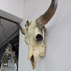 Faux Bone OX Skull Wall Hanging