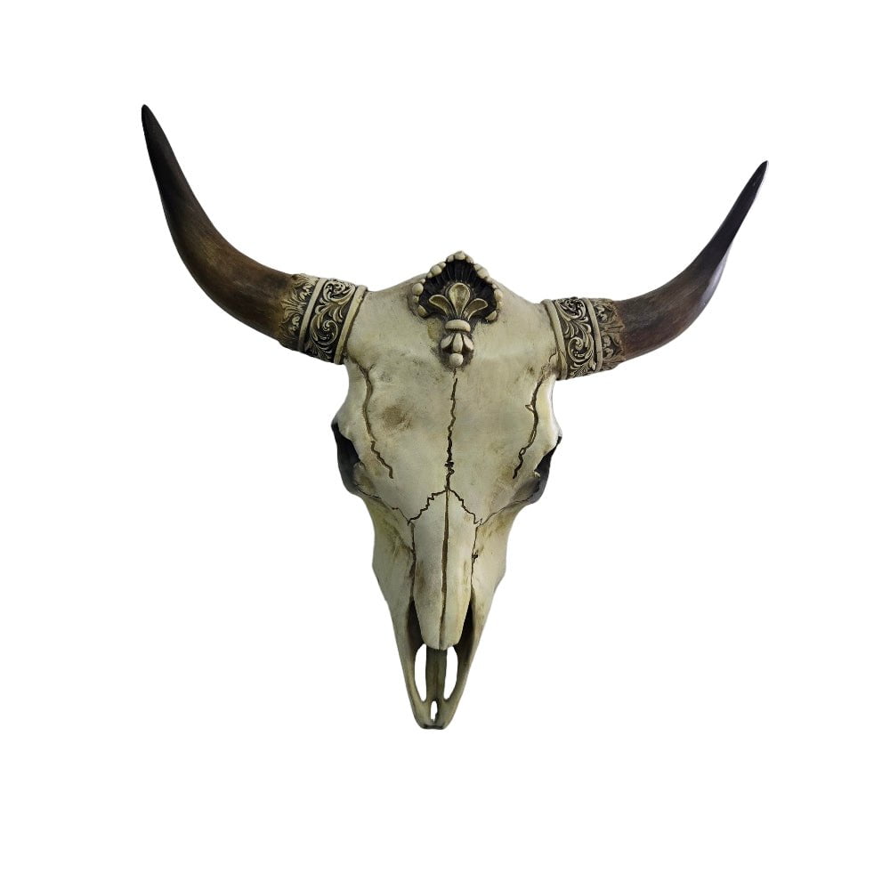 Faux Bone OX Skull Wall Hanging