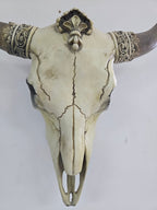Faux Bone OX Skull Wall Hanging