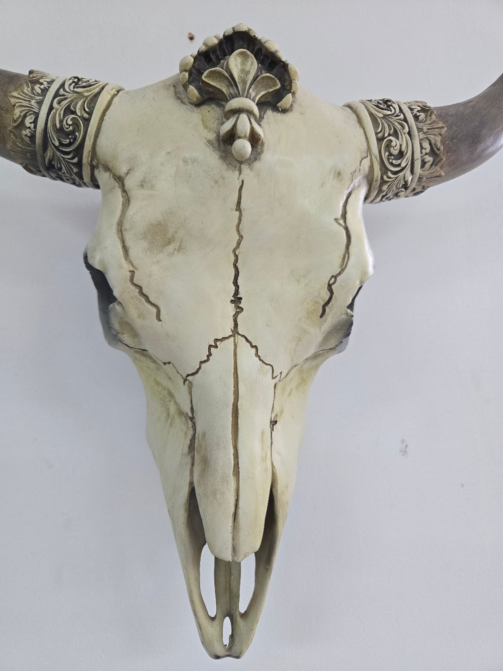 Faux Bone OX Skull Wall Hanging