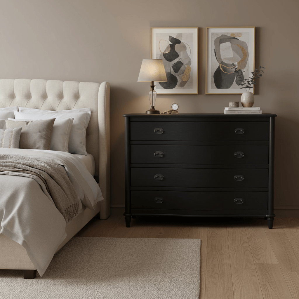 French Commode - Rustic Black