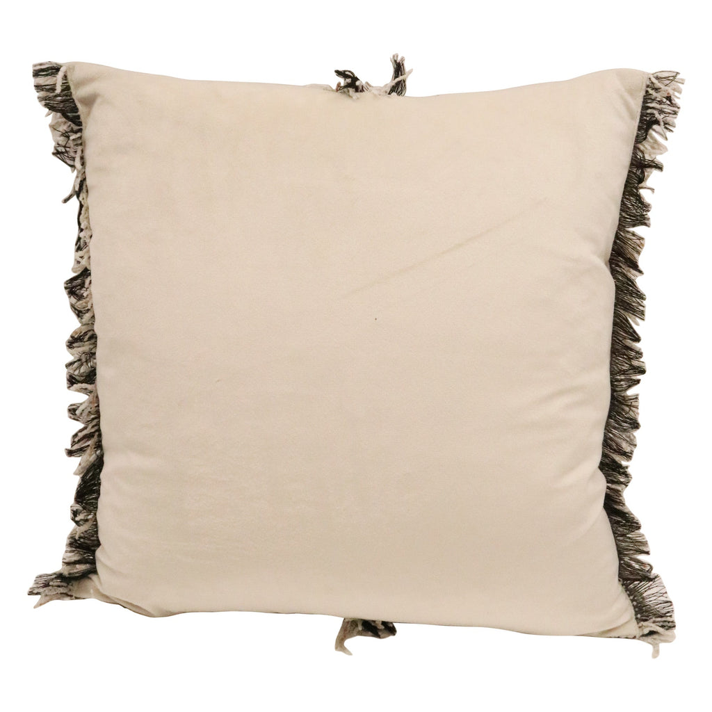 Fringe Cushion  - Stone