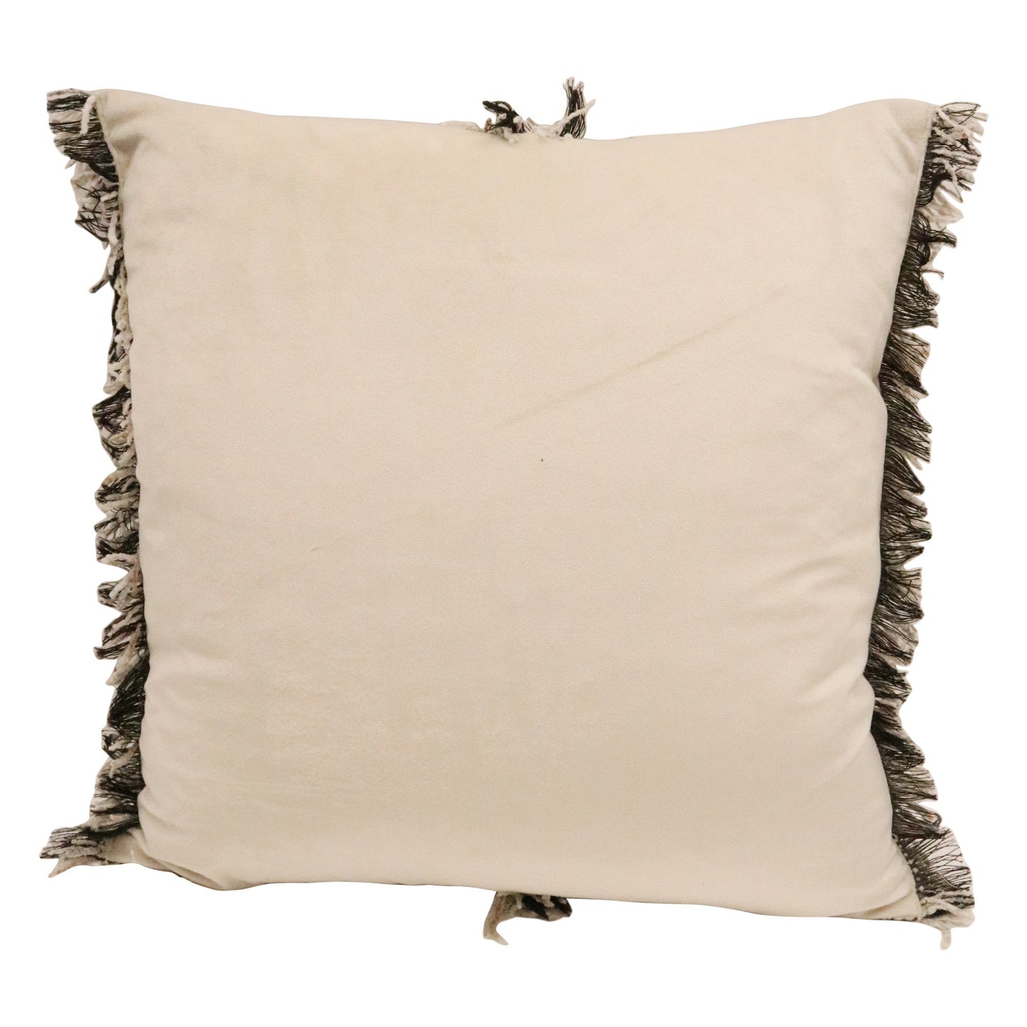 Fringe Cushion  - Stone