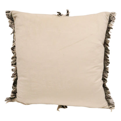 Fringe Cushion  - Stone