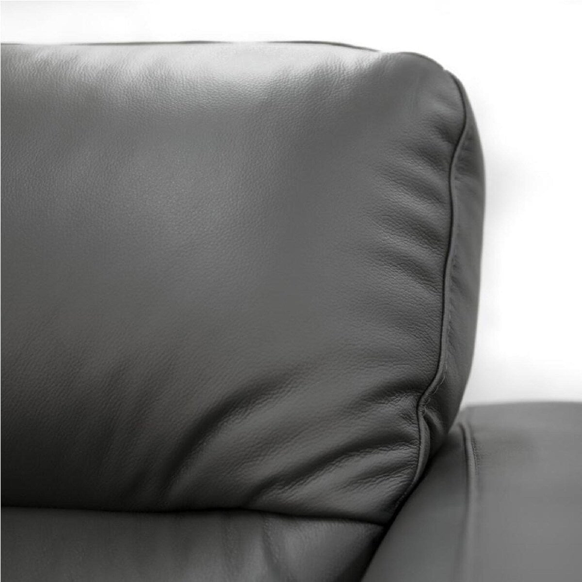 Georgia Leather 2 Seater Sofa - Gun Metal