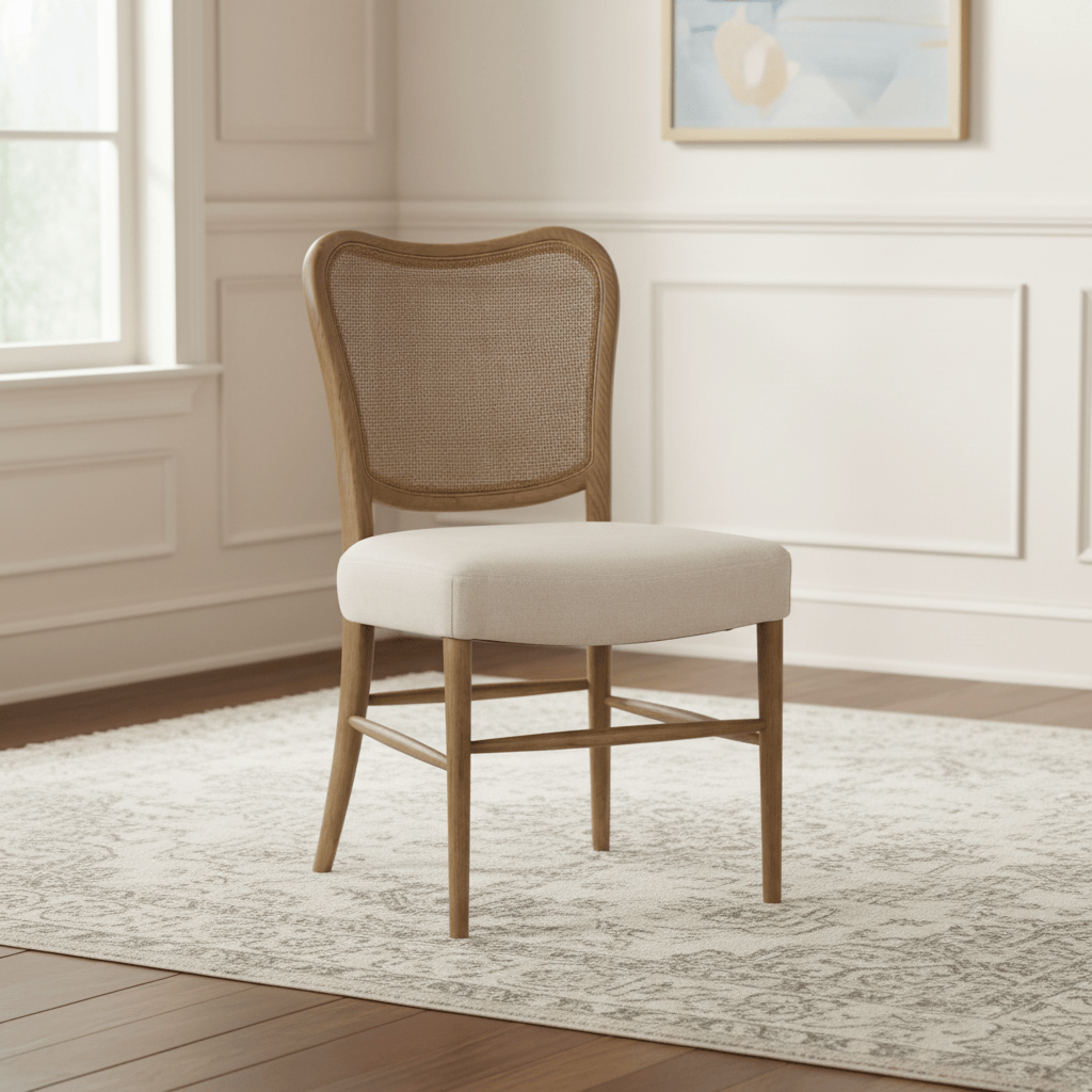Giverny Dining Chair with Rattan Back