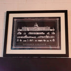 Glass Framed Wall Art – Potsdamer Schlösser Blueprint