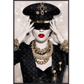 Glitzy Glamour Canvas with Frame Wall Art