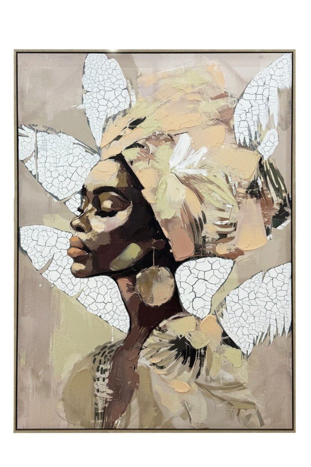 Gracious Living Hand Painted Framed Canvas Wall Art