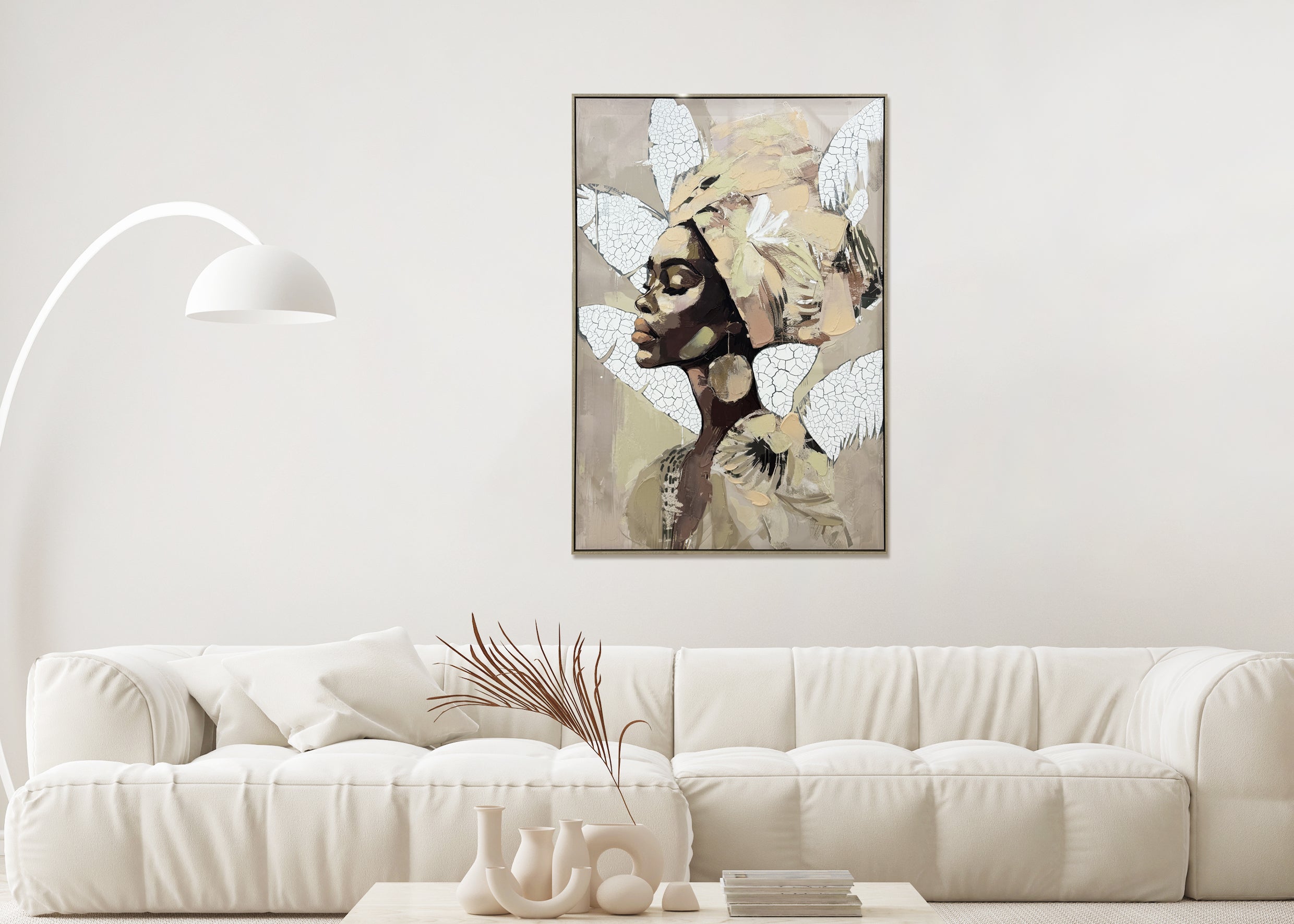 Gracious Living Hand Painted Framed Canvas Wall Art