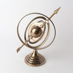 Grand Antique Brass Armillary Sphere with Arrow (44cm) at Online8 Furniture Auckland NZ