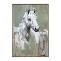 Hand Painted Horse Framed Canvas Wall Art
