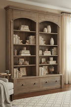 Hearthside Arch Top Bookcase - Reclaimed Elm 2200mm