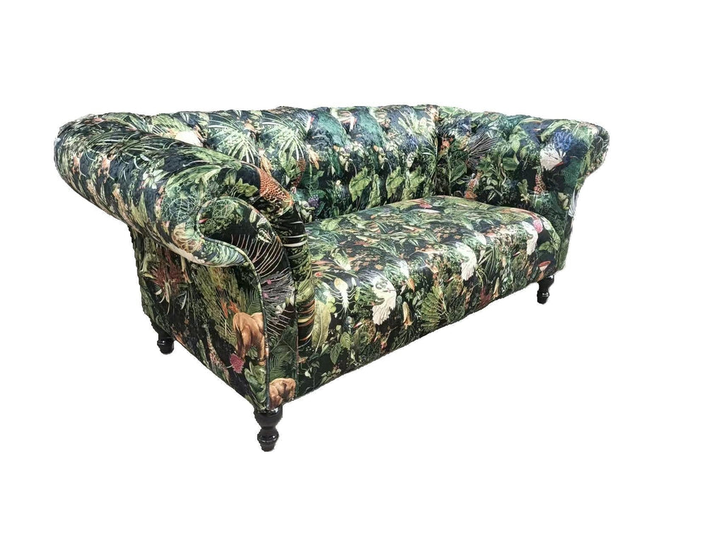 Hereford Chesterfield 2 Seat Sofa - Forest Green