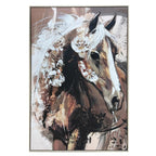Horse Gaze Hand Painted Framed Canvas Wall Art