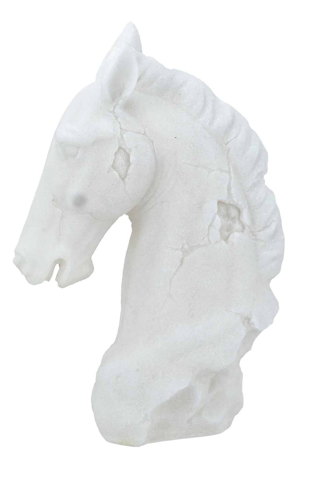Horse Head Sculpture - White