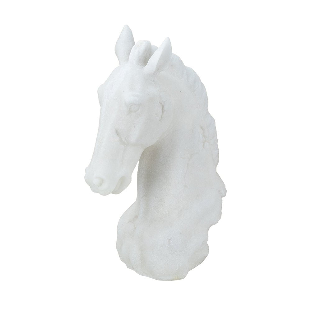 Horse Head Sculpture - White