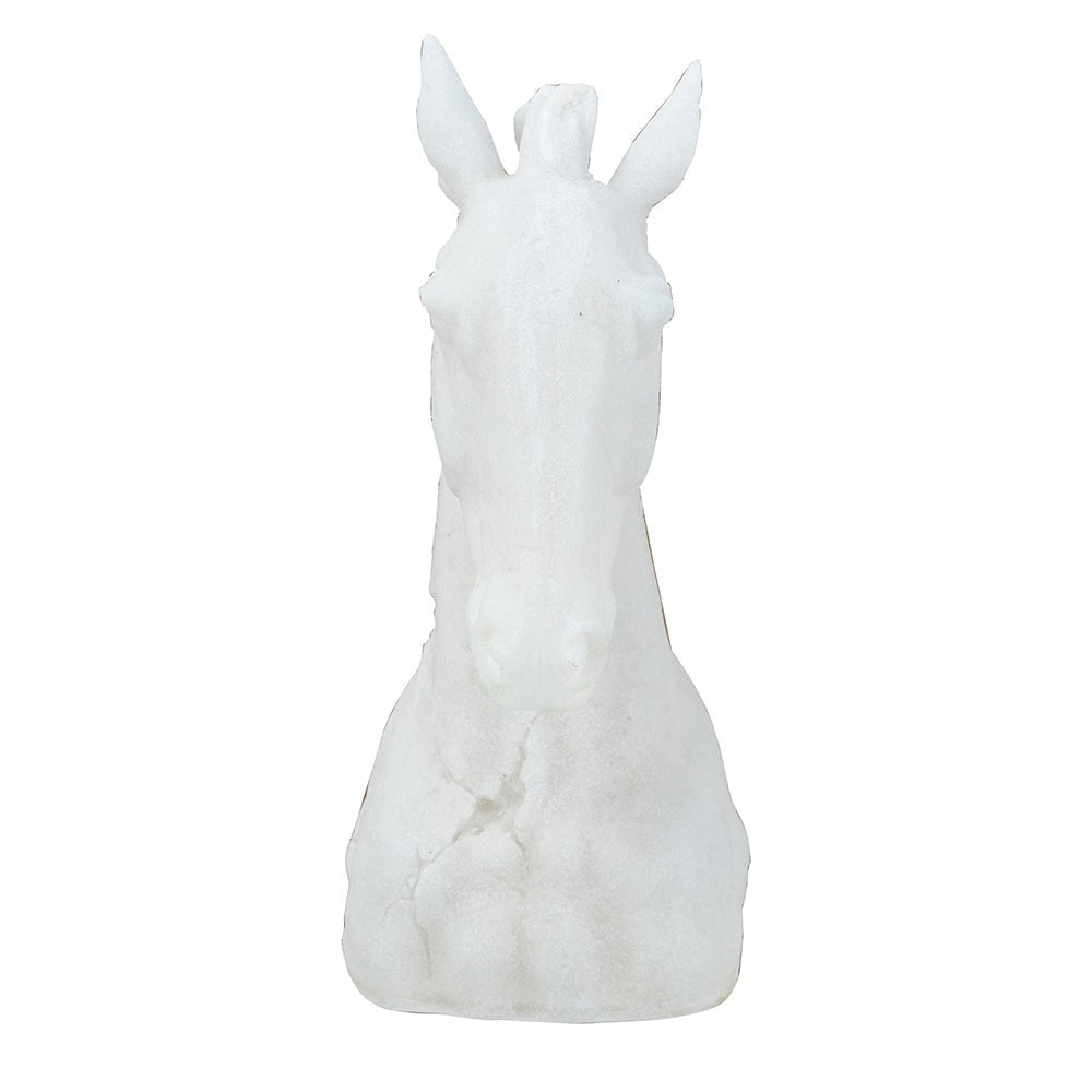 Horse Head Sculpture - White