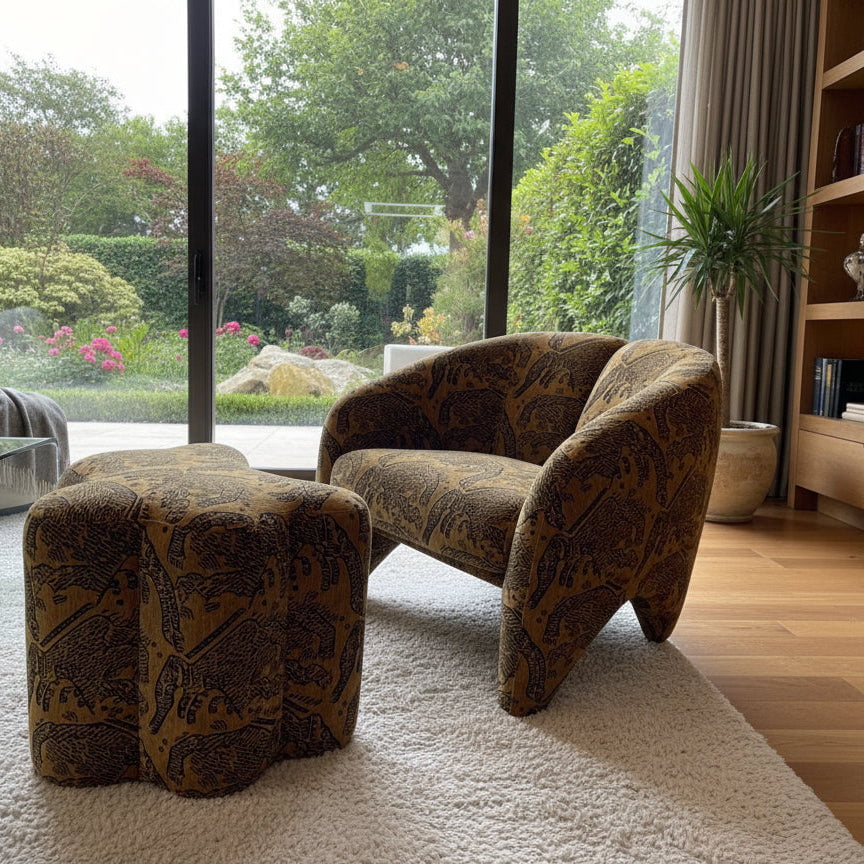 Huntress Armchair with Ottoman