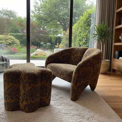 Huntress Armchair with Ottoman