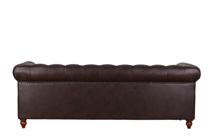 Huskins Chesterfield 3 Seater Sofa - Dark Brown