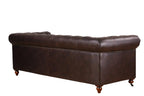Huskins Chesterfield 3 Seater Sofa - Dark Brown