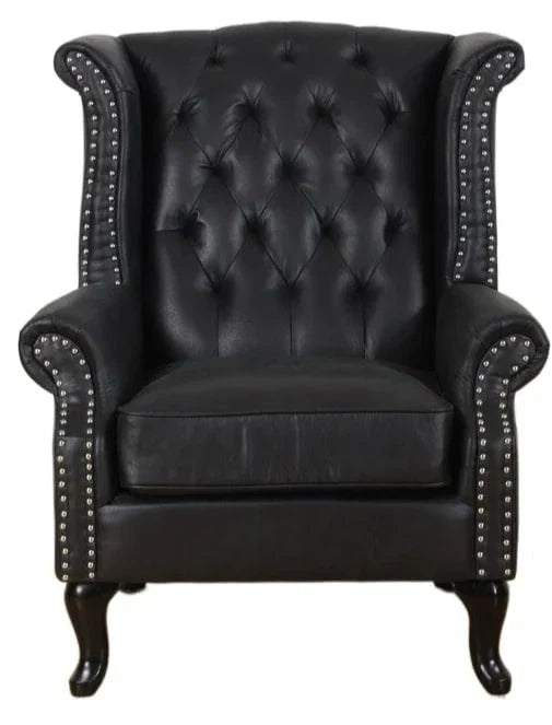 Huskins Large Wingback Chair with Ottoman