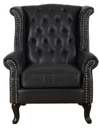 Huskins Large Wingback Chair with Ottoman