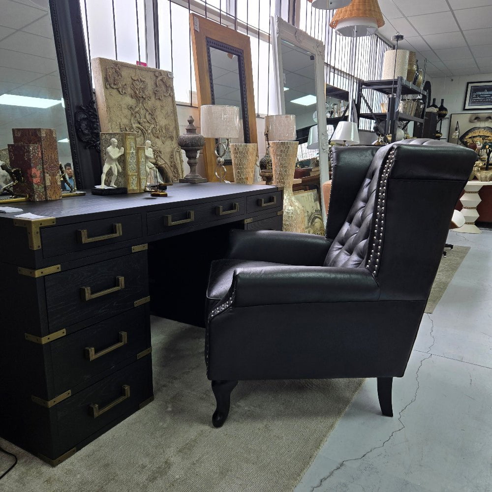 Huskins Chesterfield Large Wingback Armchair